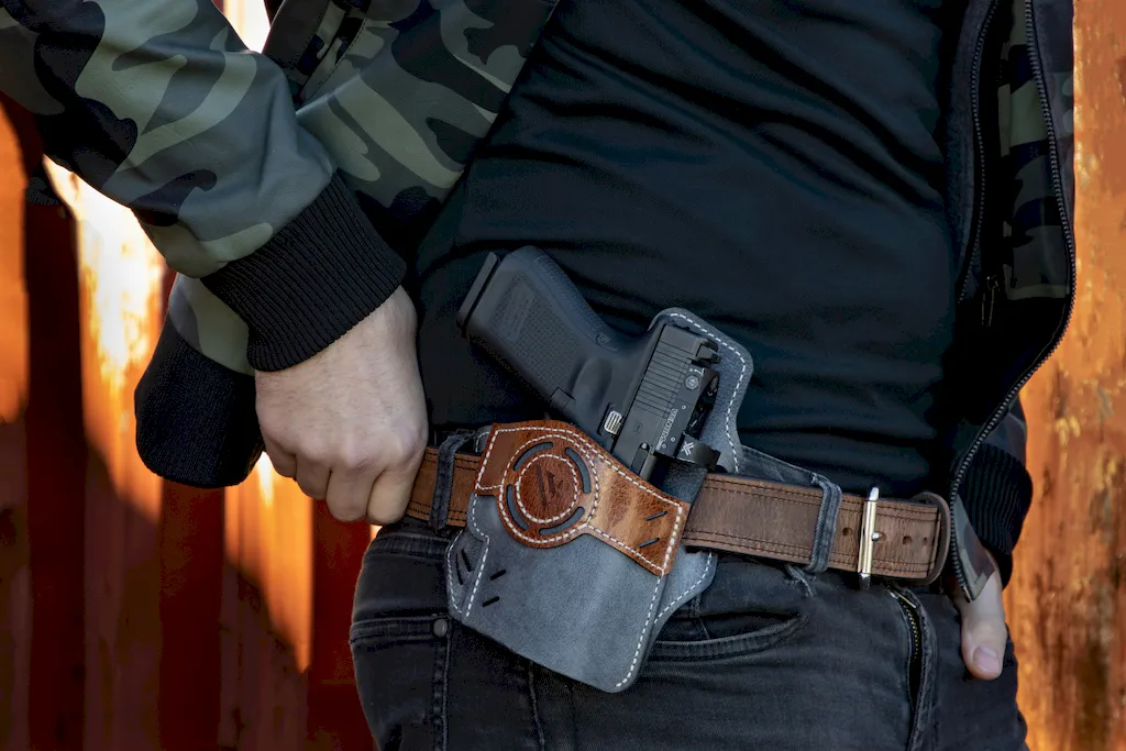 A gun in a holster